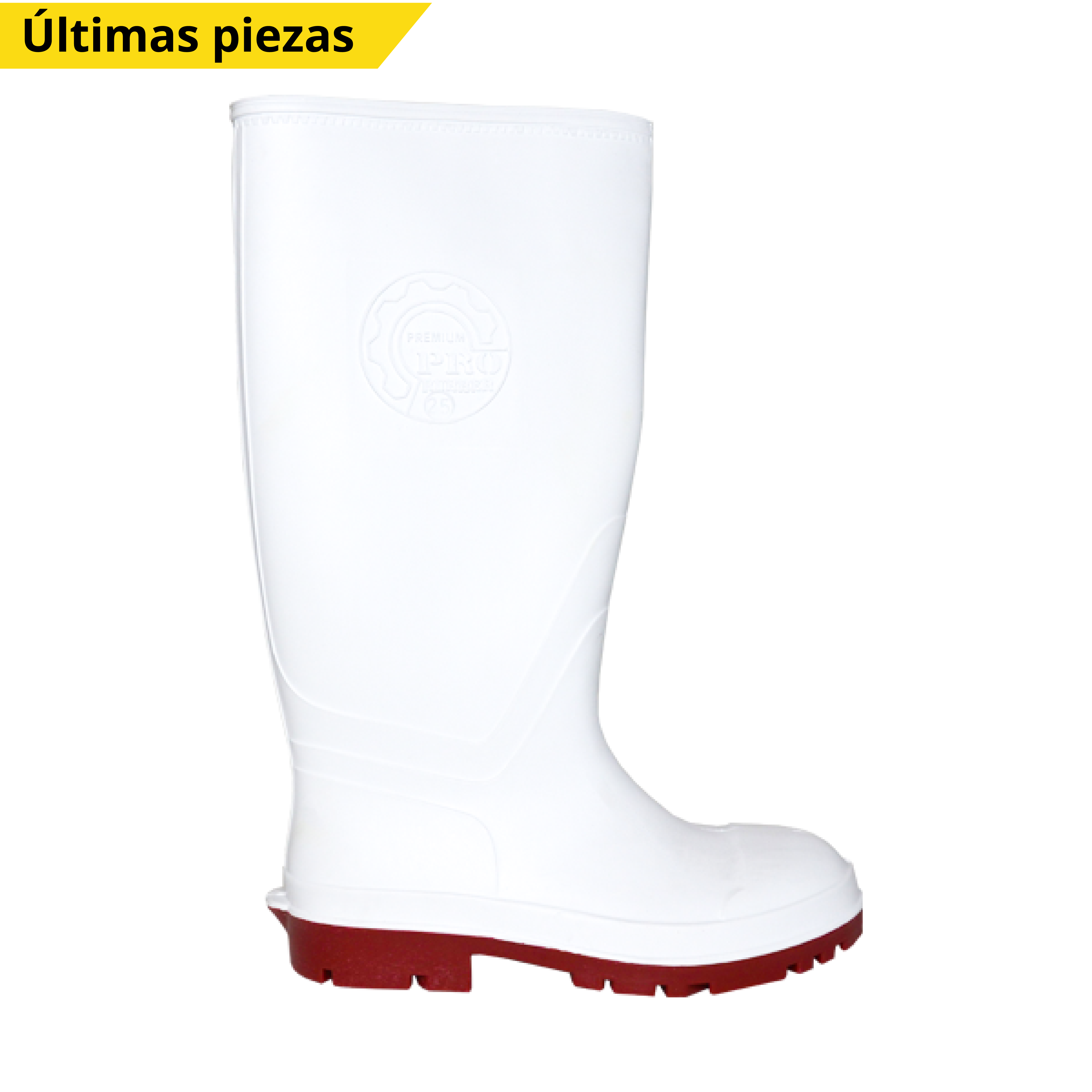 BOTA INDUSTRIAL SANITARIA CON CASCO PRO RUBBER BLANCO, IIC